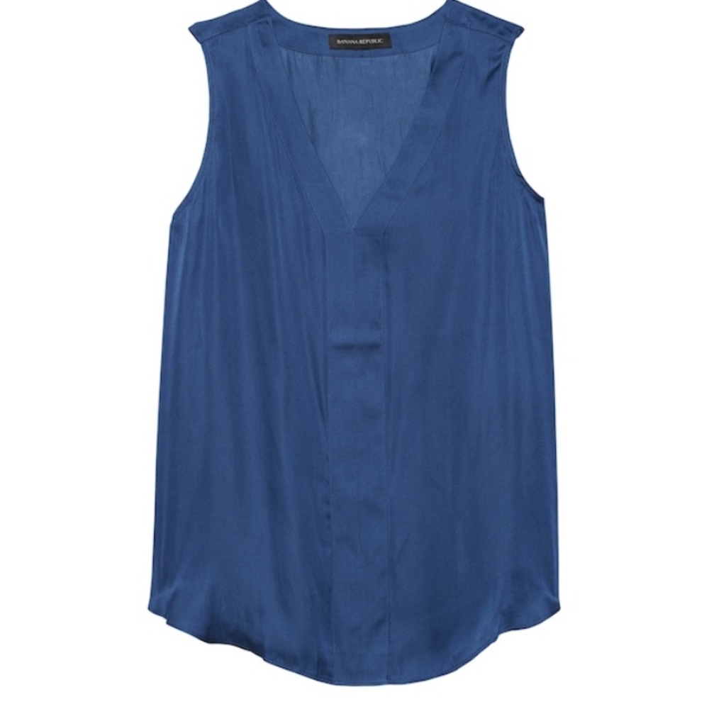 Banana Republic Navy Sleeveless Blouse